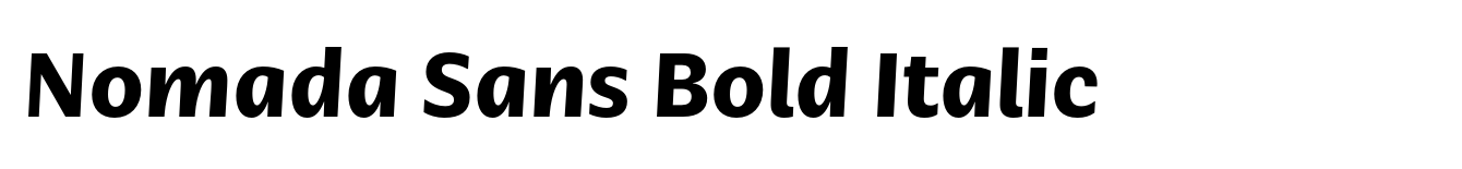 Nomada Sans Bold Italic image